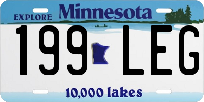 MN license plate 199LEG
