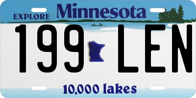 MN license plate 199LEN