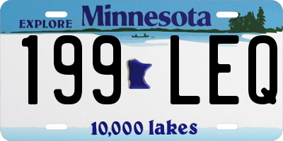 MN license plate 199LEQ