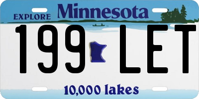 MN license plate 199LET
