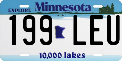 MN license plate 199LEU