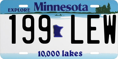 MN license plate 199LEW