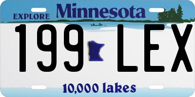 MN license plate 199LEX