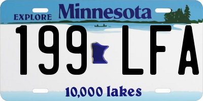 MN license plate 199LFA
