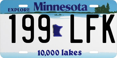 MN license plate 199LFK