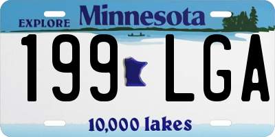 MN license plate 199LGA