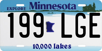 MN license plate 199LGE