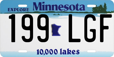 MN license plate 199LGF