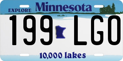 MN license plate 199LGO
