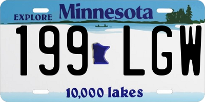 MN license plate 199LGW