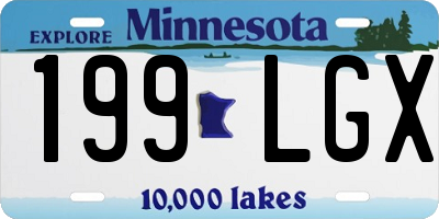 MN license plate 199LGX