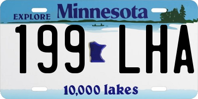 MN license plate 199LHA