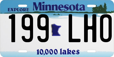 MN license plate 199LHO