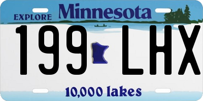 MN license plate 199LHX