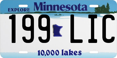 MN license plate 199LIC