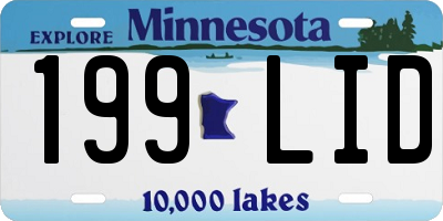 MN license plate 199LID