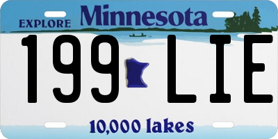 MN license plate 199LIE