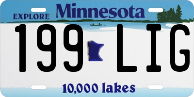 MN license plate 199LIG