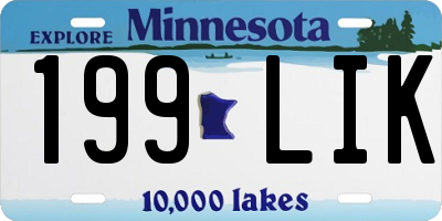 MN license plate 199LIK