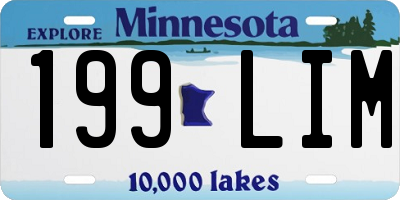 MN license plate 199LIM