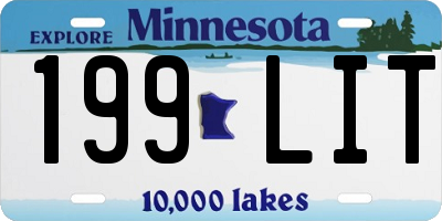 MN license plate 199LIT