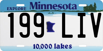 MN license plate 199LIV