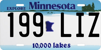 MN license plate 199LIZ