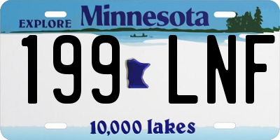 MN license plate 199LNF
