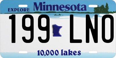 MN license plate 199LNO