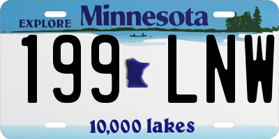 MN license plate 199LNW