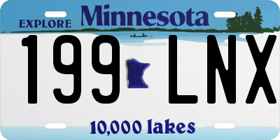 MN license plate 199LNX