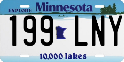 MN license plate 199LNY