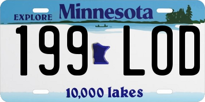 MN license plate 199LOD