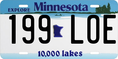 MN license plate 199LOE