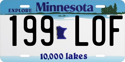 MN license plate 199LOF