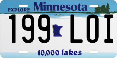MN license plate 199LOI