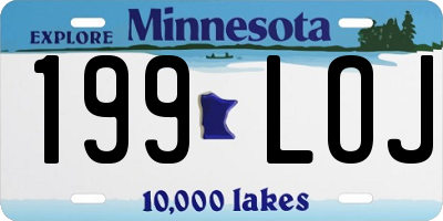 MN license plate 199LOJ
