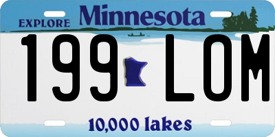 MN license plate 199LOM