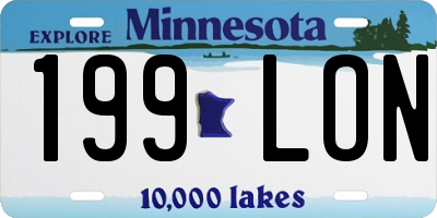 MN license plate 199LON