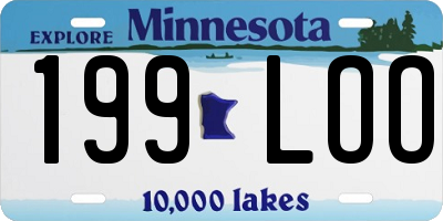 MN license plate 199LOO