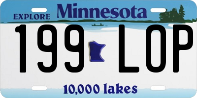 MN license plate 199LOP