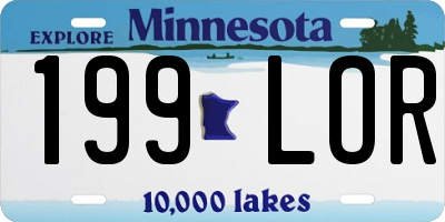 MN license plate 199LOR