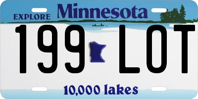 MN license plate 199LOT