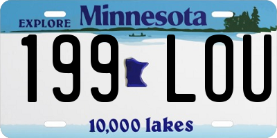 MN license plate 199LOU