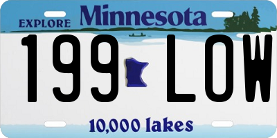 MN license plate 199LOW