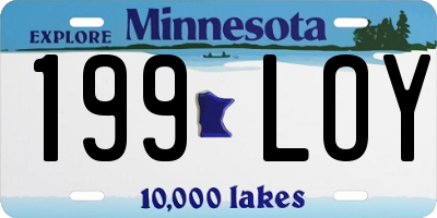 MN license plate 199LOY