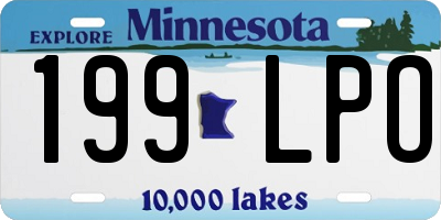 MN license plate 199LPO