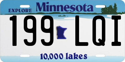 MN license plate 199LQI