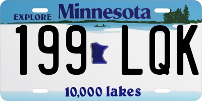 MN license plate 199LQK