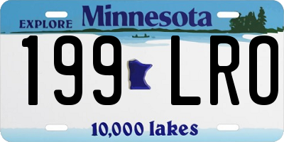 MN license plate 199LRO